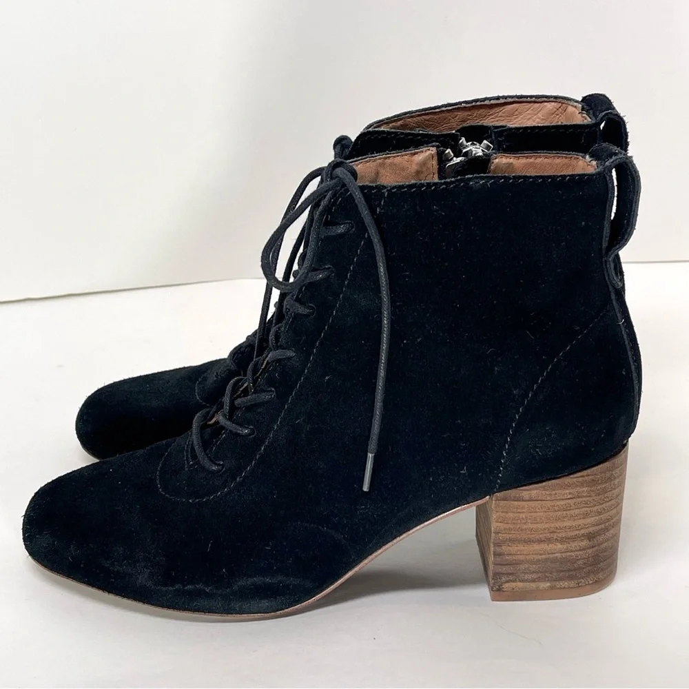MADEWELL Women’s The‎ Emilia Lace-Up Boot Size 6 Black
